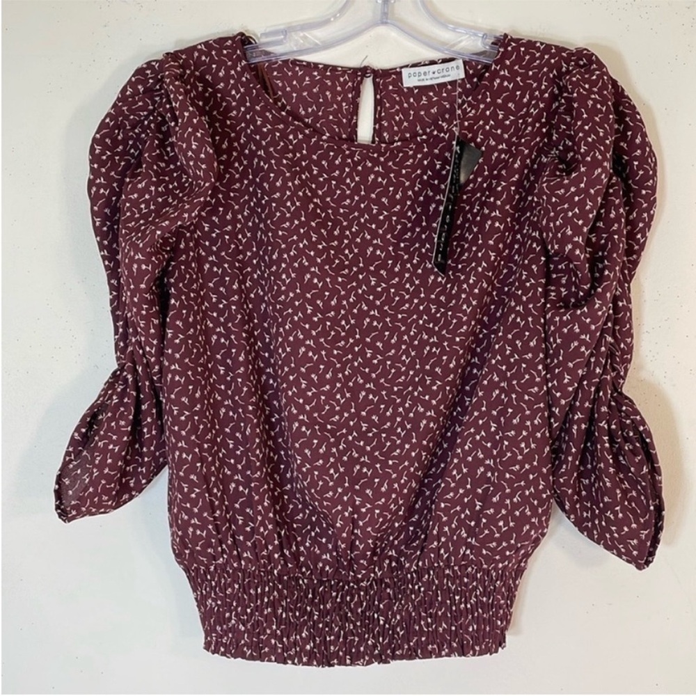 Paper Crane Boho Floral Blouse. Medium. NWT. - Picture 2 of 10